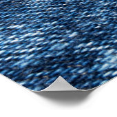 Denim textuur: blauwe jeans achtergrond. poster (Hoek)