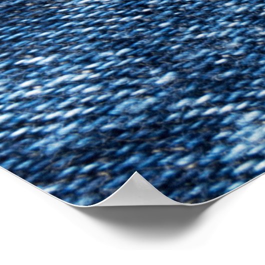 Denim textuur: blauwe jeans achtergrond. poster (Hoek)