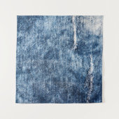 Denim textuur: blauwe jeans achtergrond. wandkleed (Voorkant (horizontaal))