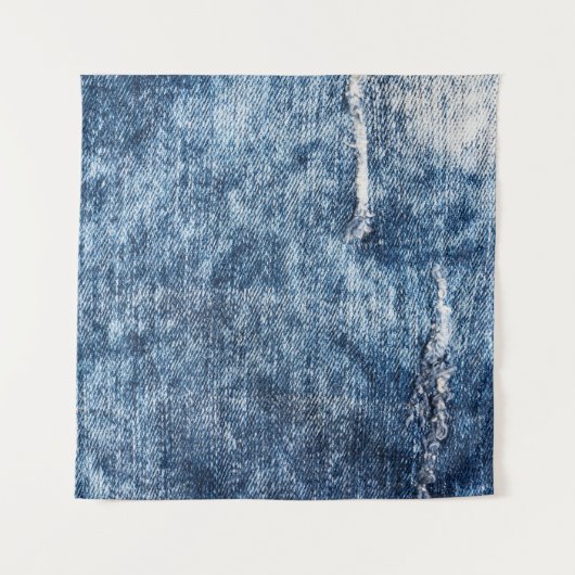 Denim textuur: blauwe jeans achtergrond. wandkleed (Voorkant (horizontaal))