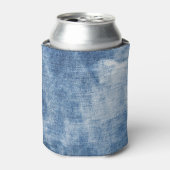 Denim textuur: robuuste gaten. blikjeskoeler (Blikje Voorkant)