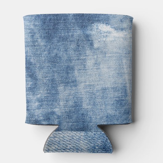 Denim textuur: robuuste gaten. blikjeskoeler (Achterkant)