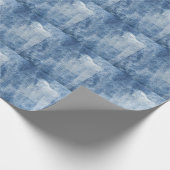 Denim textuur: robuuste gaten. cadeaupapier (Hoek)