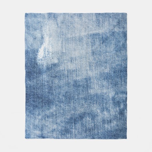 Denim textuur: robuuste gaten. fleece deken (Voorkant)