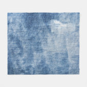 Denim textuur: robuuste gaten. fleece deken (Voorkant (Horizontaal))