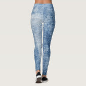 Denim textuur: robuuste gaten. leggings (Achterkant)