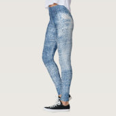 Denim textuur: robuuste gaten. leggings (Links)