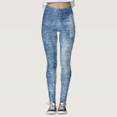 Denim textuur: robuuste gaten. leggings (Voorkant)