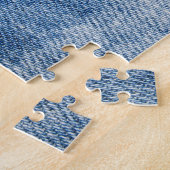 Denim textuur: robuuste gaten. legpuzzel (Zijkant)