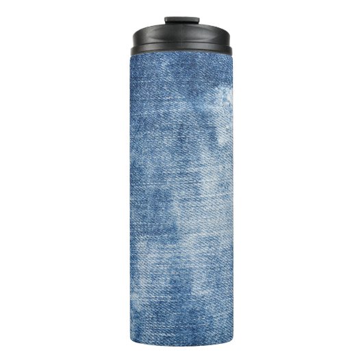 Denim textuur: robuuste gaten. thermosbeker (Voorkant)