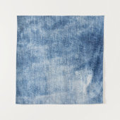 Denim textuur: robuuste gaten. wandkleed (Voorkant (horizontaal))