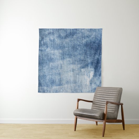 Denim textuur: robuuste gaten. wandkleed (In Situ (horizontaal))