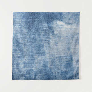 Denim textuur: robuuste gaten. wandkleed