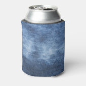 Denim textuur: versleten stof achtergrond blikjeskoeler (Blikje Achterkant)
