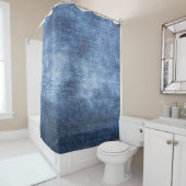 Denim textuur: versleten stof achtergrond douchegordijn (In situ)