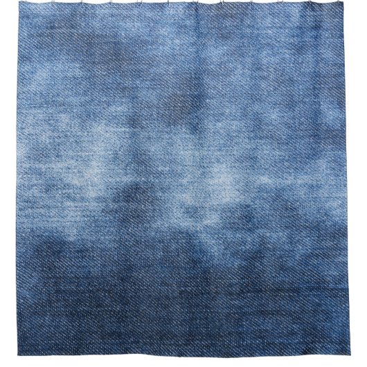 Denim textuur: versleten stof achtergrond douchegordijn (Voorkant)