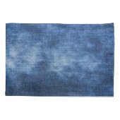 Denim textuur: versleten stof achtergrond kussensloop (Achterkant)