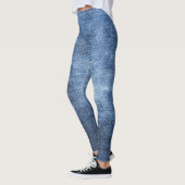 Denim textuur: versleten stof achtergrond leggings (Links)