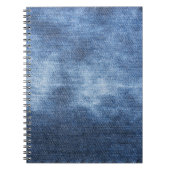 Denim textuur: versleten stof achtergrond notitieboek (Voorkant)