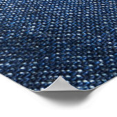 Denim textuur: versleten stof achtergrond poster (Hoek)