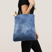 Denim textuur: versleten stof achtergrond tote bag (Dichtbij)