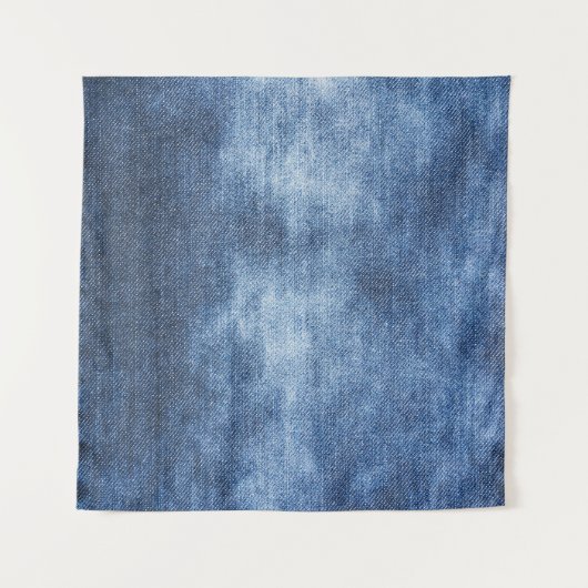 Denim textuur: versleten stof achtergrond wandkleed (Voorkant (horizontaal))