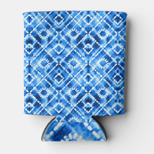 Denim Tie Dye Textuur: Moderne Elegantie. Blikjeskoeler (Voorkant)