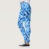 Denim Tie Dye Textuur: Moderne Elegantie. Leggings (Links)