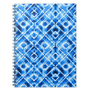 Denim Tie Dye Textuur: Moderne Elegantie. Notitieboek
