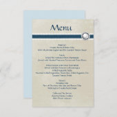 Denim-trouwmenu Kaart (Voorkant / Achterkant)