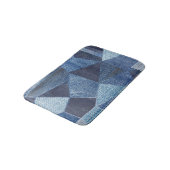 Denim Urban: Gestreepte patchwork. Badmat (Gekanteld)