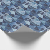 Denim Urban: Gestreepte patchwork. Cadeaupapier (Hoek)