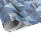 Denim Urban: Gestreepte patchwork. Cadeaupapier (Rol Hoek)