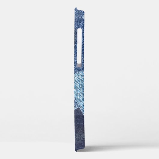 Denim Urban: Gestreepte patchwork. Case-Mate iPhone Case (Achterkant / Links)