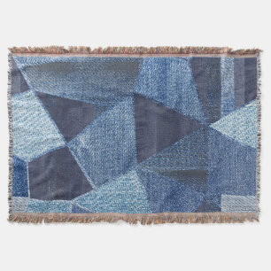 Denim Urban: Gestreepte patchwork. Deken