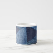 Denim Urban: Gestreepte patchwork. Espresso Kop (Voorkant)