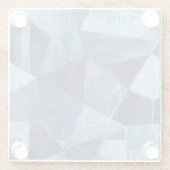 Denim Urban: Gestreepte patchwork. Glazen Onderzetter (Achterkant)