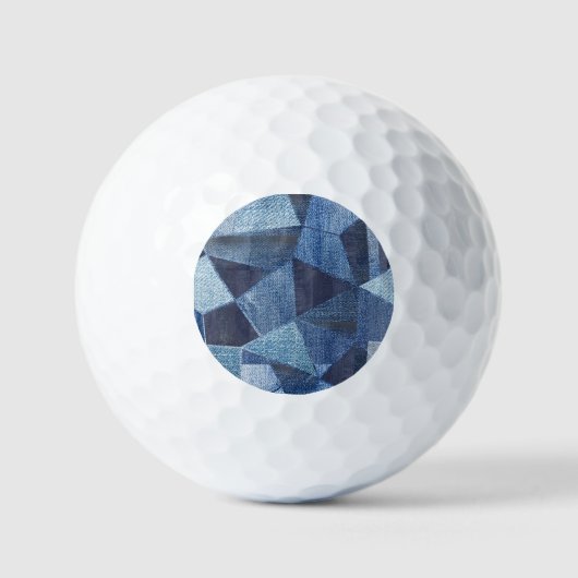 Denim Urban: Gestreepte patchwork. Golfballen (Voorkant)