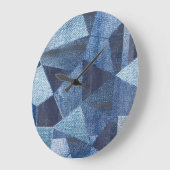 Denim Urban: Gestreepte patchwork. Grote Klok (Hoek)