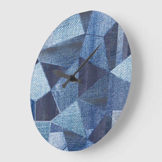 Denim Urban: Gestreepte patchwork. Grote Klok (Hoek)