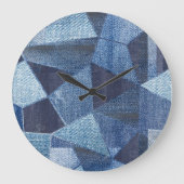 Denim Urban: Gestreepte patchwork. Grote Klok (Voorkant)