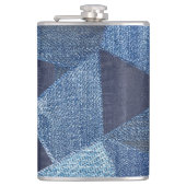Denim Urban: Gestreepte patchwork. Heupfles (Voorkant)
