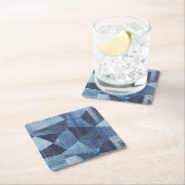 Denim Urban: Gestreepte patchwork. Kartonnen Onderzetters (Insitu)