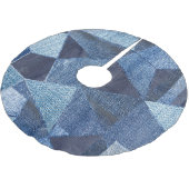Denim Urban: Gestreepte patchwork. Kerstboom Rok (Gekanteld)