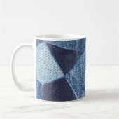 Denim Urban: Gestreepte patchwork. Koffiemok (Links)