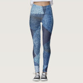 Denim Urban: Gestreepte patchwork. Leggings (Voorkant)