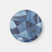 Denim Urban: Gestreepte patchwork. Magneet (Voorkant)