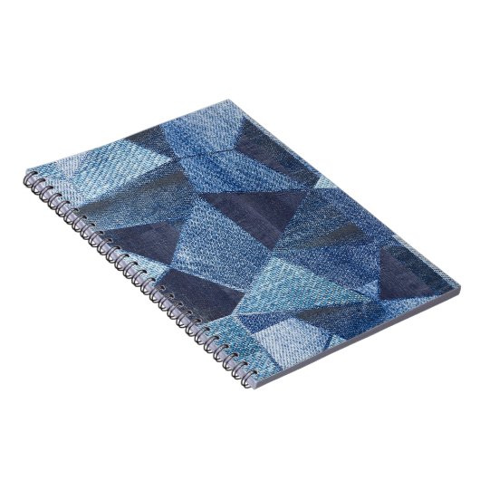 Denim Urban: Gestreepte patchwork. Notitieboek (Rechterzijde)