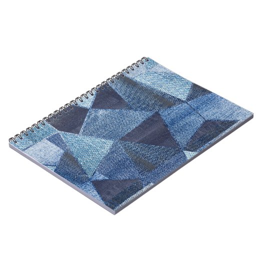 Denim Urban: Gestreepte patchwork. Notitieboek (Linkerzijde)