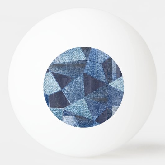Denim Urban: Gestreepte patchwork. Pingpongbal (Achterkant)